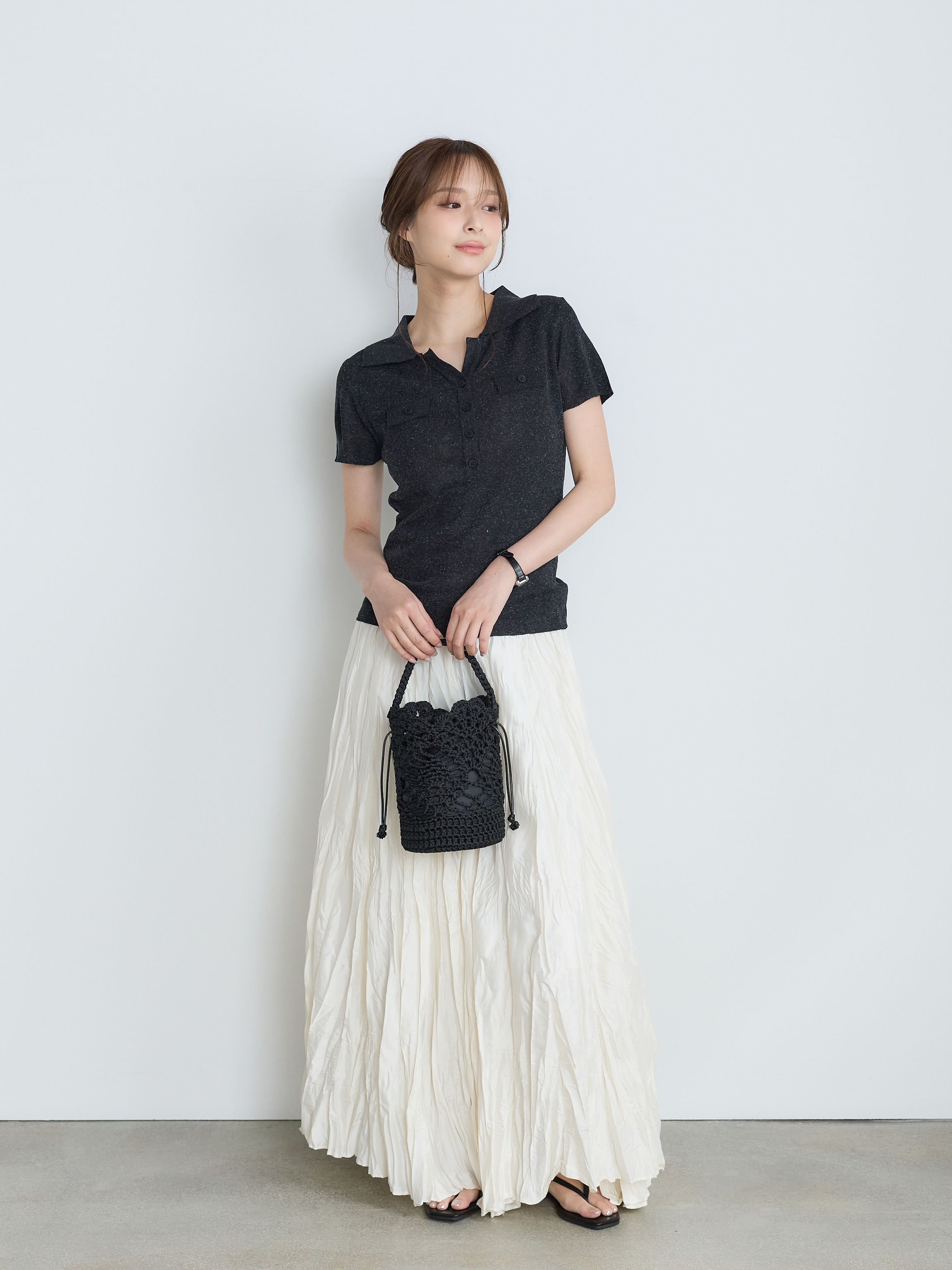 Luxe Series】ダブルポケットサマーニットポロトップス – nairo