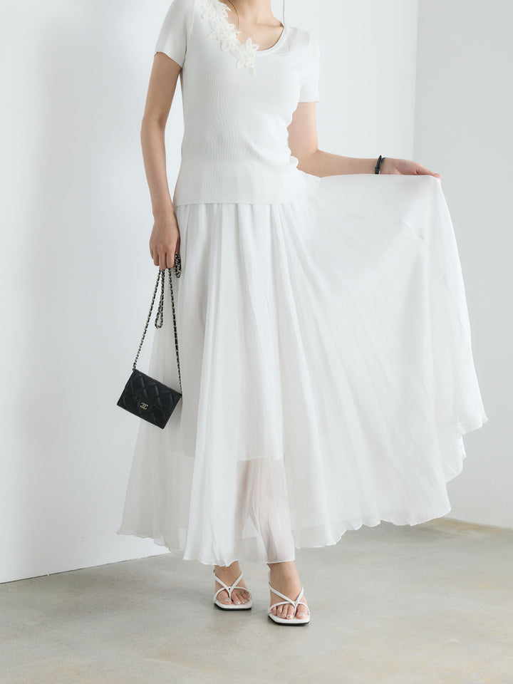 【Luxe Series】シャイニーシワプリーツスカート