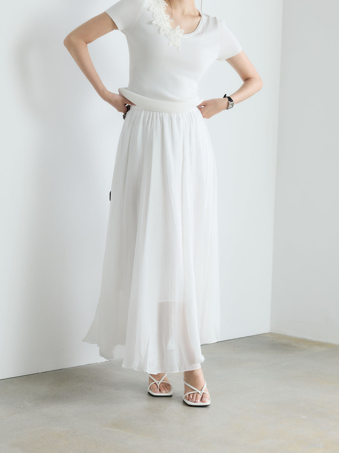 【Luxe Series】シャイニーシワプリーツスカート