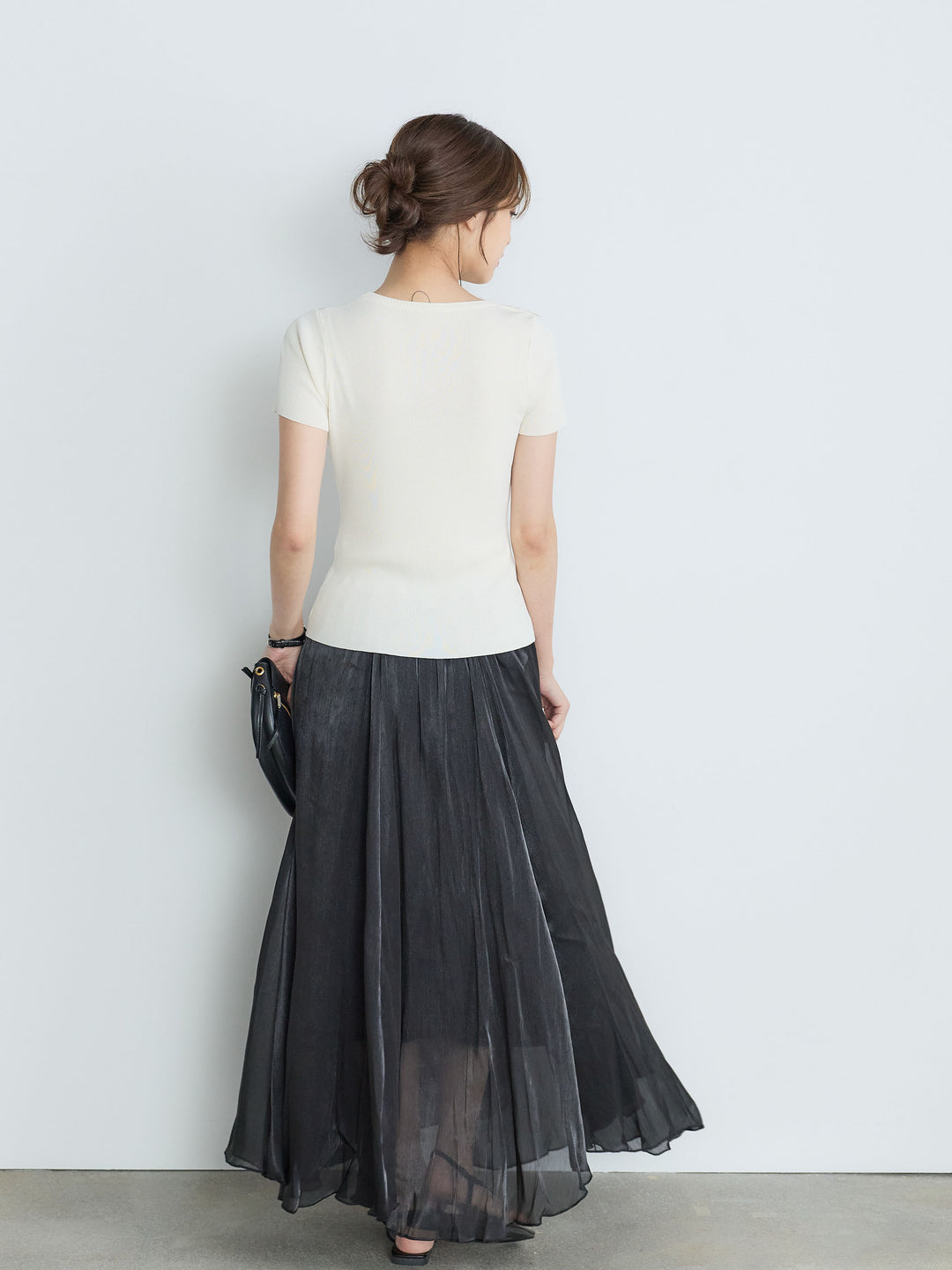 【Luxe Series】シャイニーシワプリーツスカート