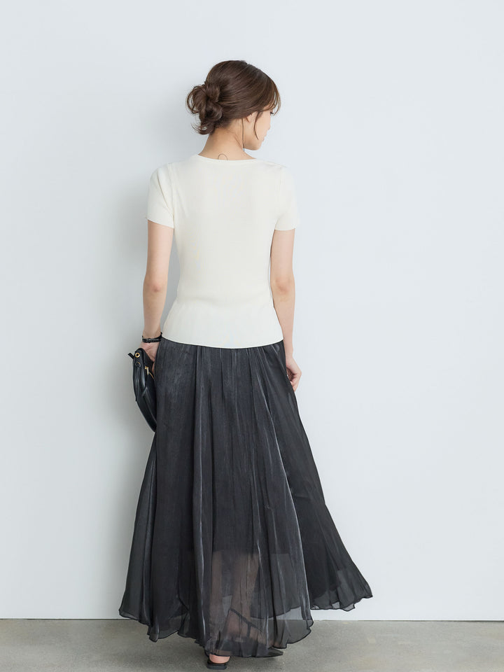 【Luxe Series】シャイニーシワプリーツスカート