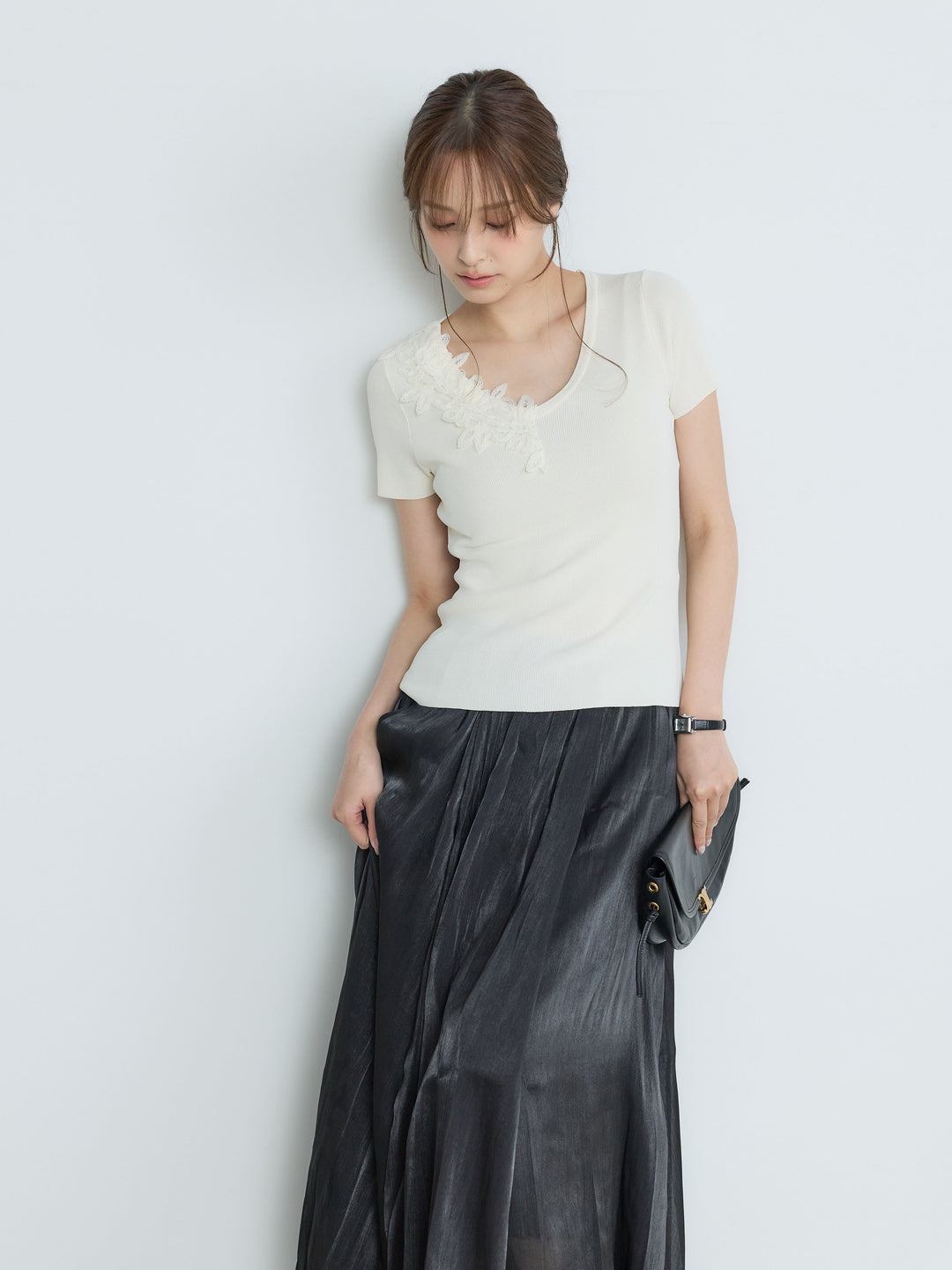 【Luxe Series】シャイニーシワプリーツスカート