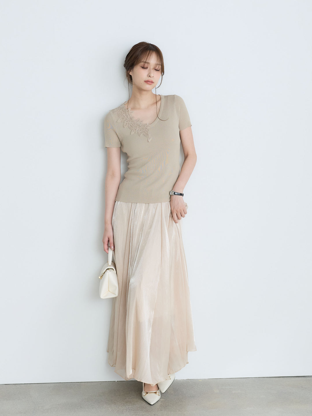 【Luxe Series】シャイニーシワプリーツスカート