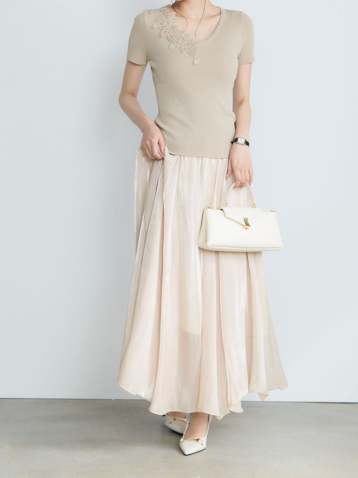 【Luxe Series】シャイニーシワプリーツスカート