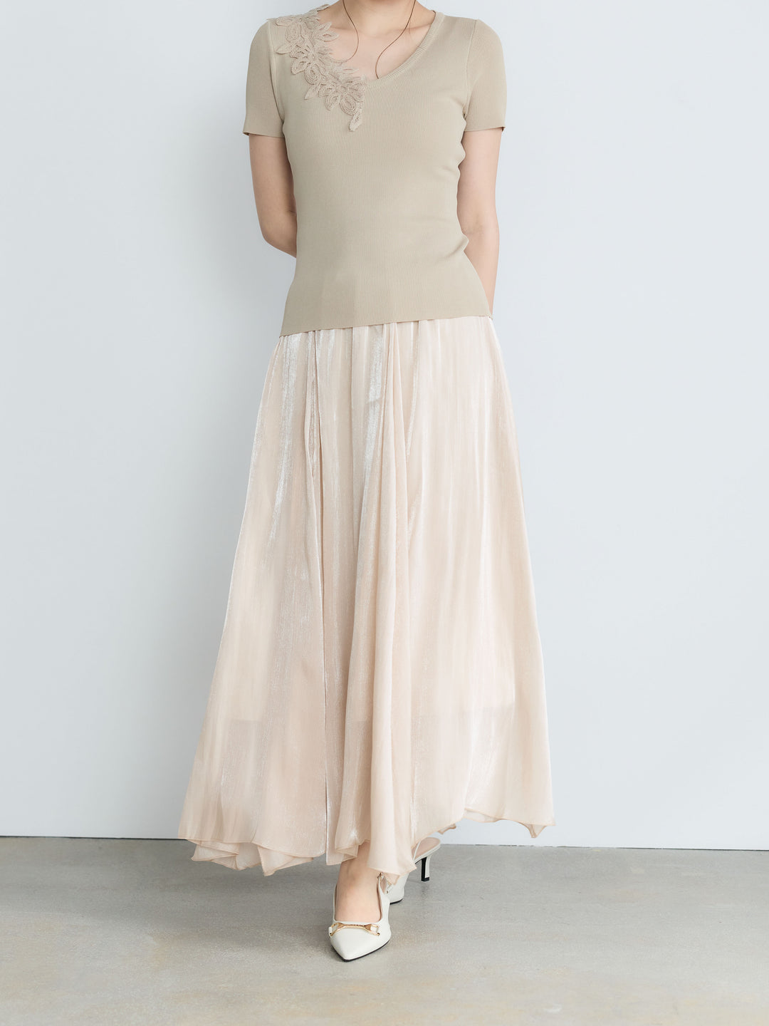 【Luxe Series】シャイニーシワプリーツスカート