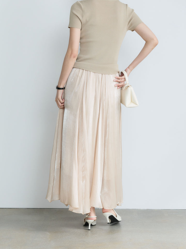 【Luxe Series】シャイニーシワプリーツスカート