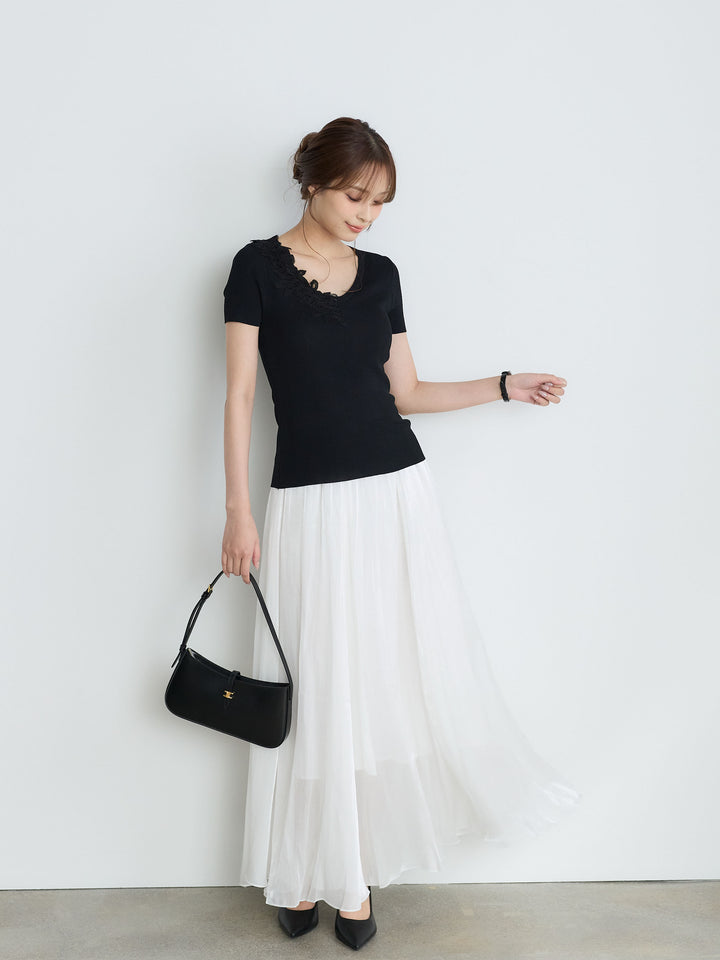 【Luxe Series】シャイニーシワプリーツスカート