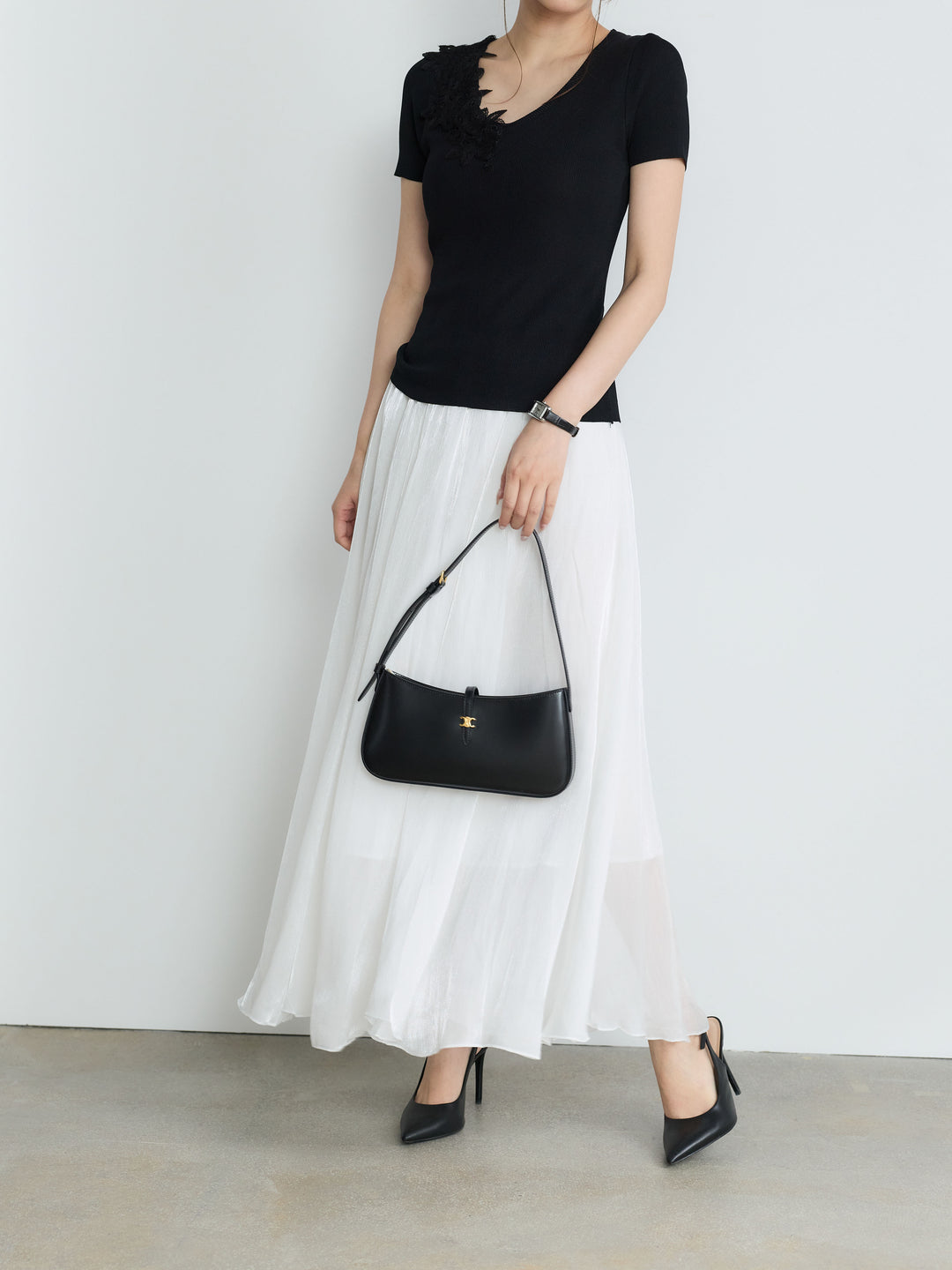 【Luxe Series】シャイニーシワプリーツスカート