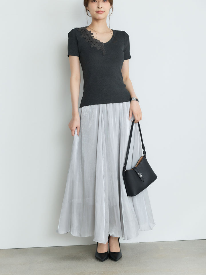 【Luxe Series】シャイニーシワプリーツスカート