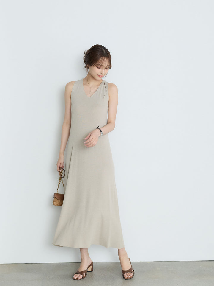 【Luxe Series】バックツイストサマーリブワンピース