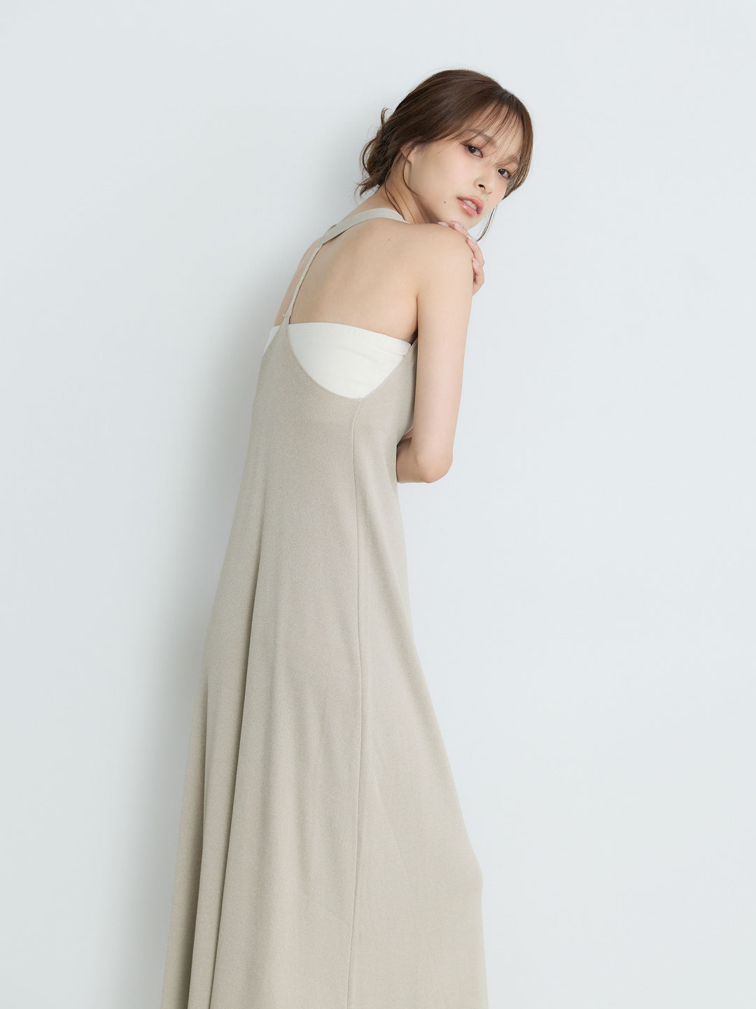 【Luxe Series】バックツイストサマーリブワンピース