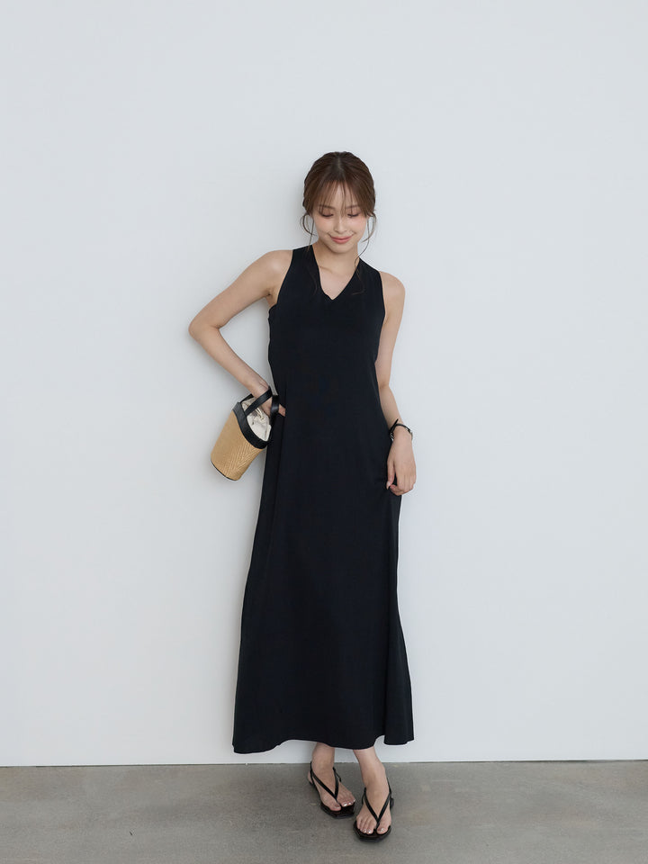 【Luxe Series】バックツイストサマーリブワンピース