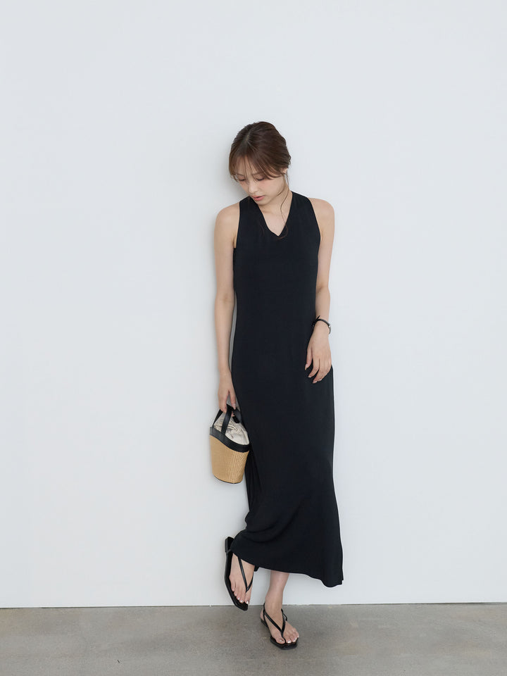 【Luxe Series】バックツイストサマーリブワンピース