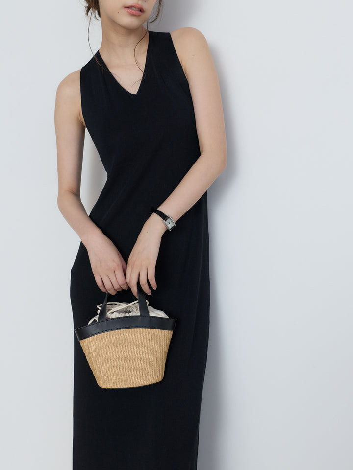 【Luxe Series】バックツイストサマーリブワンピース