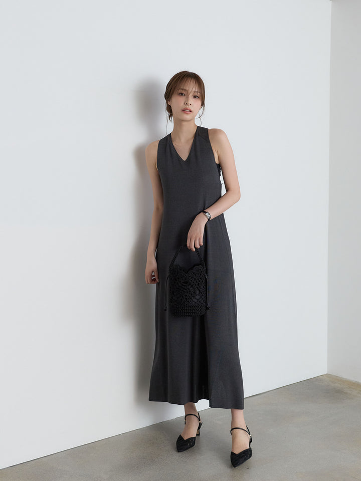 【Luxe Series】バックツイストサマーリブワンピース
