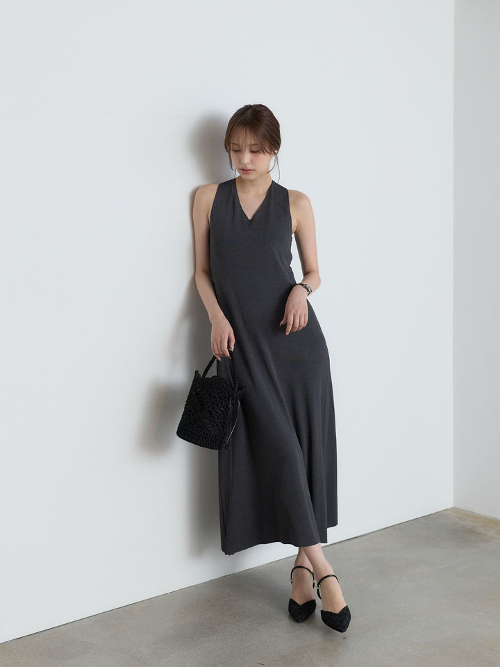 【Luxe Series】バックツイストサマーリブワンピース