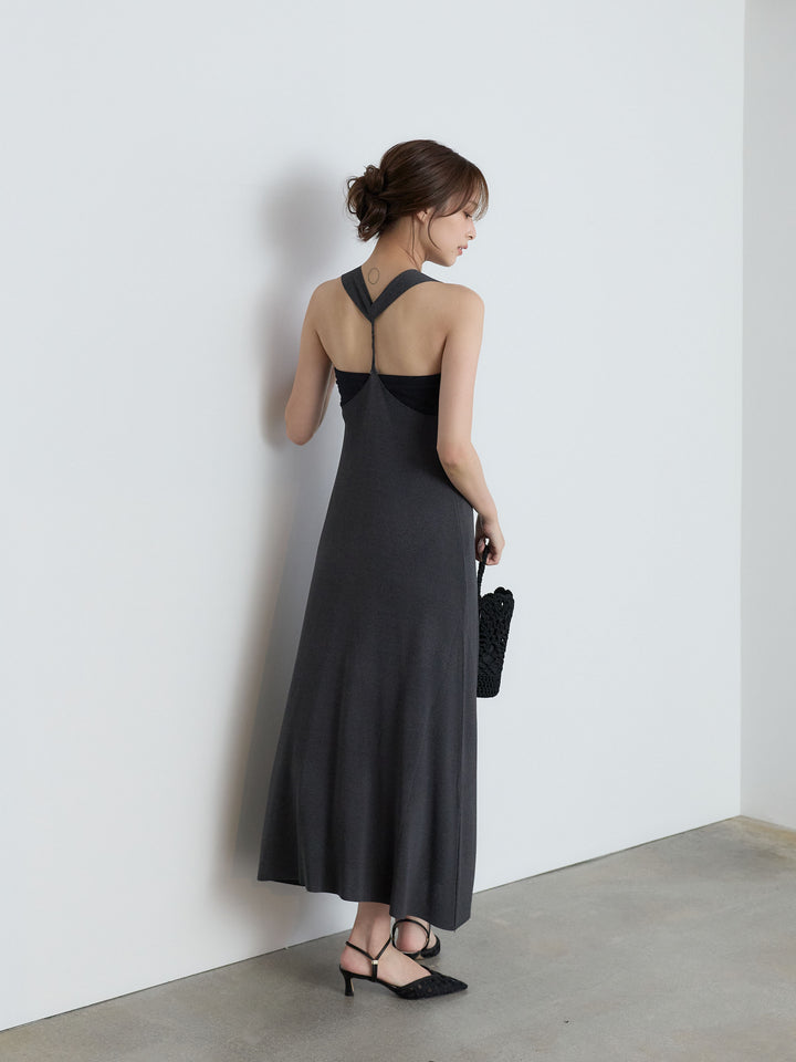 【Luxe Series】バックツイストサマーリブワンピース
