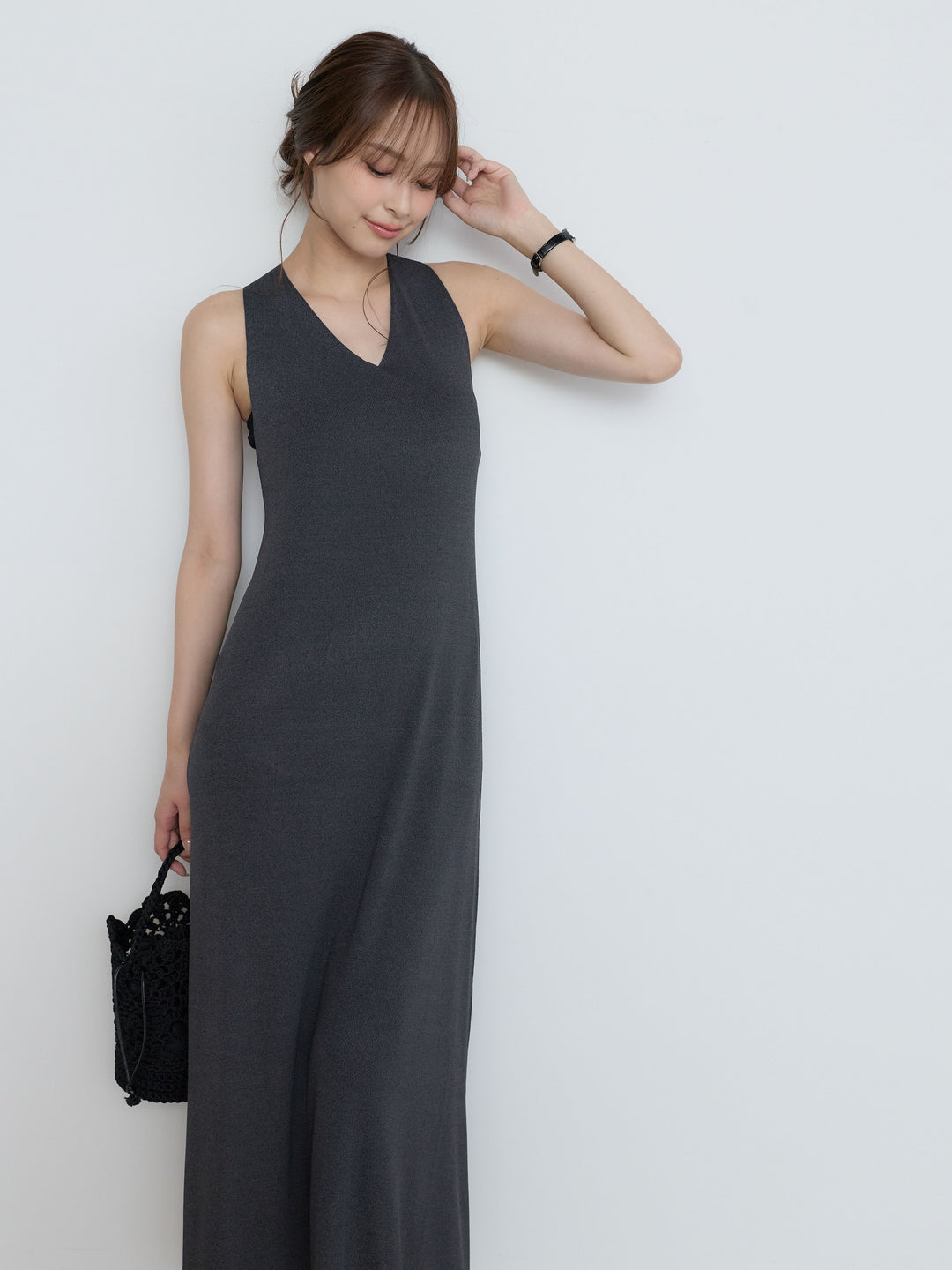 【Luxe Series】バックツイストサマーリブワンピース