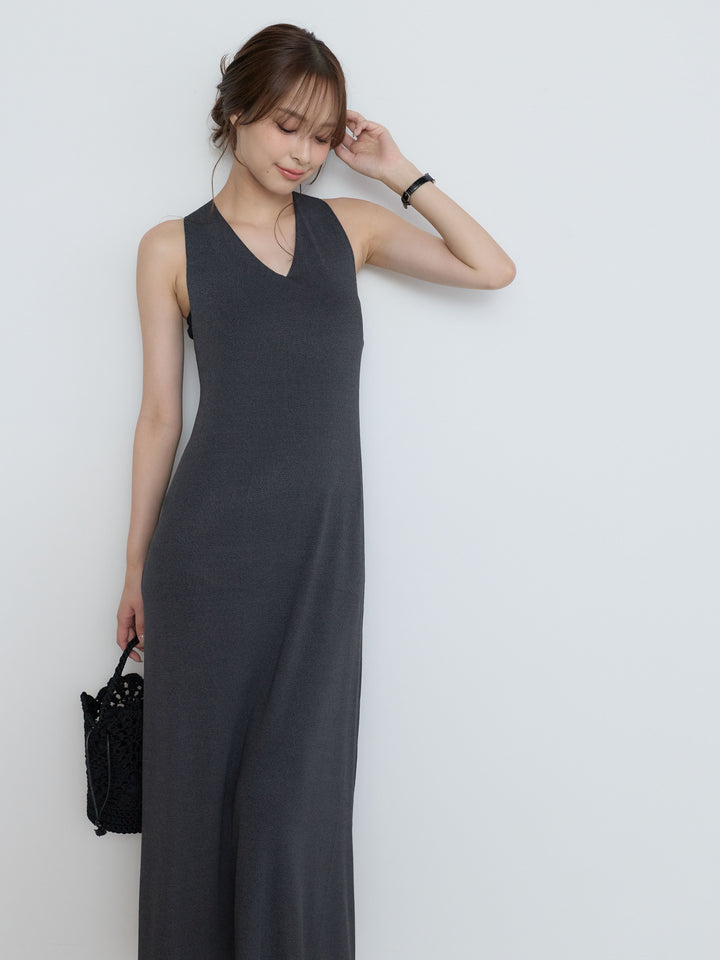【Luxe Series】バックツイストサマーリブワンピース