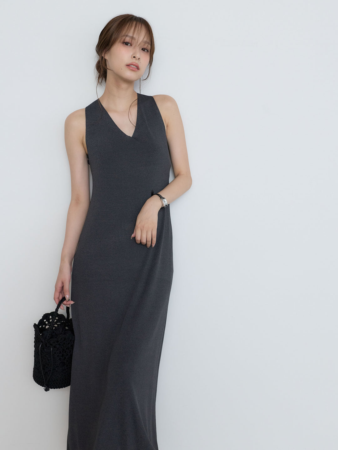 【Luxe Series】バックツイストサマーリブワンピース