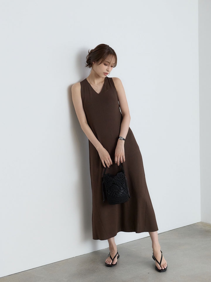 【Luxe Series】バックツイストサマーリブワンピース