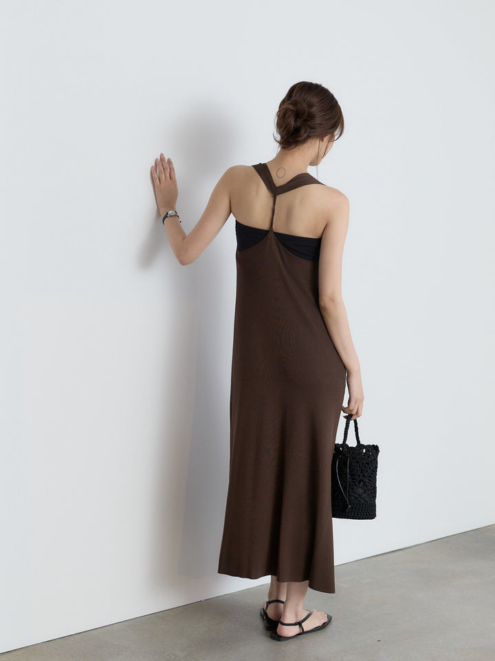 【Luxe Series】バックツイストサマーリブワンピース