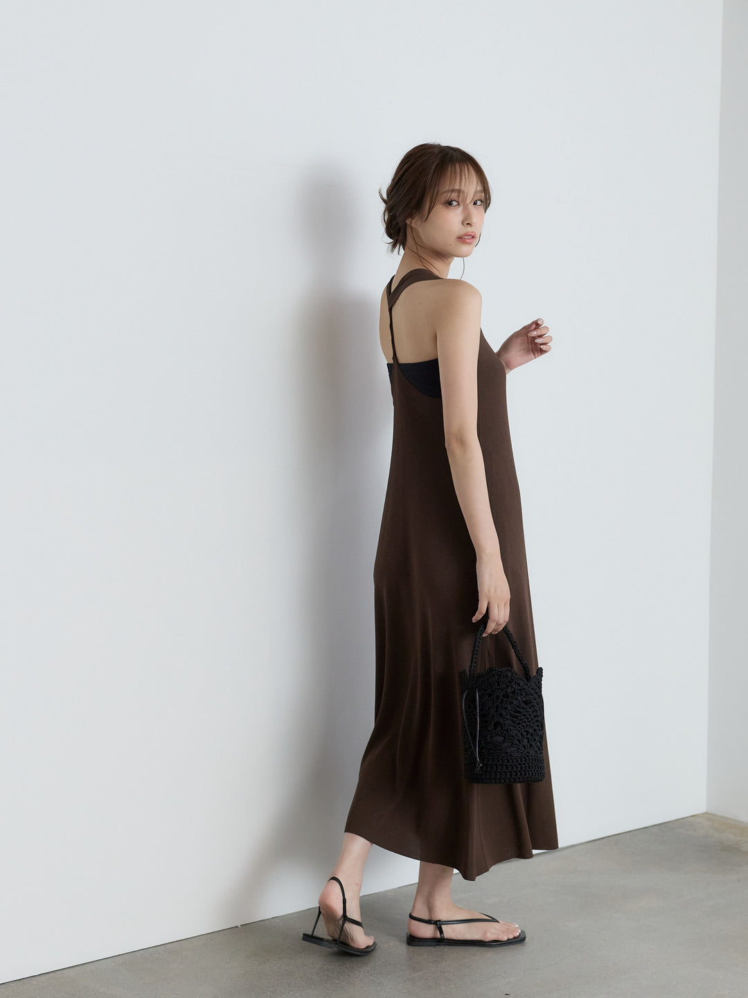 【Luxe Series】バックツイストサマーリブワンピース