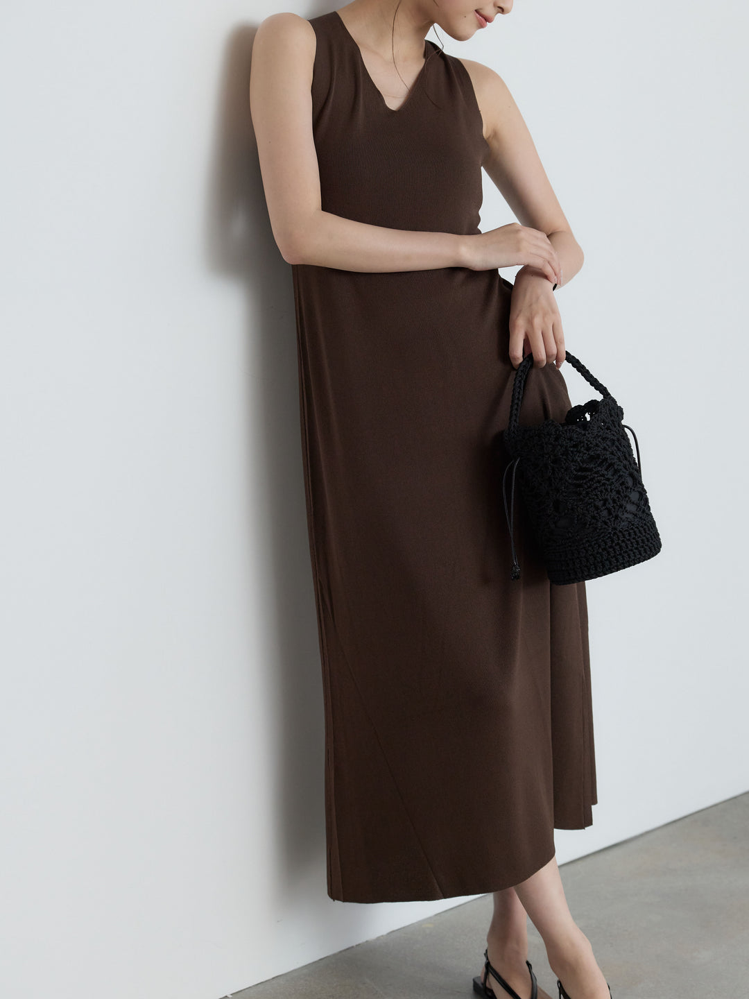 【Luxe Series】バックツイストサマーリブワンピース