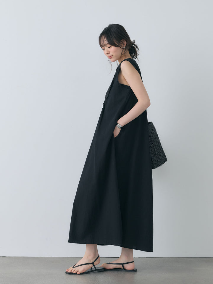 フロントレーススキッパーコットンワンピース