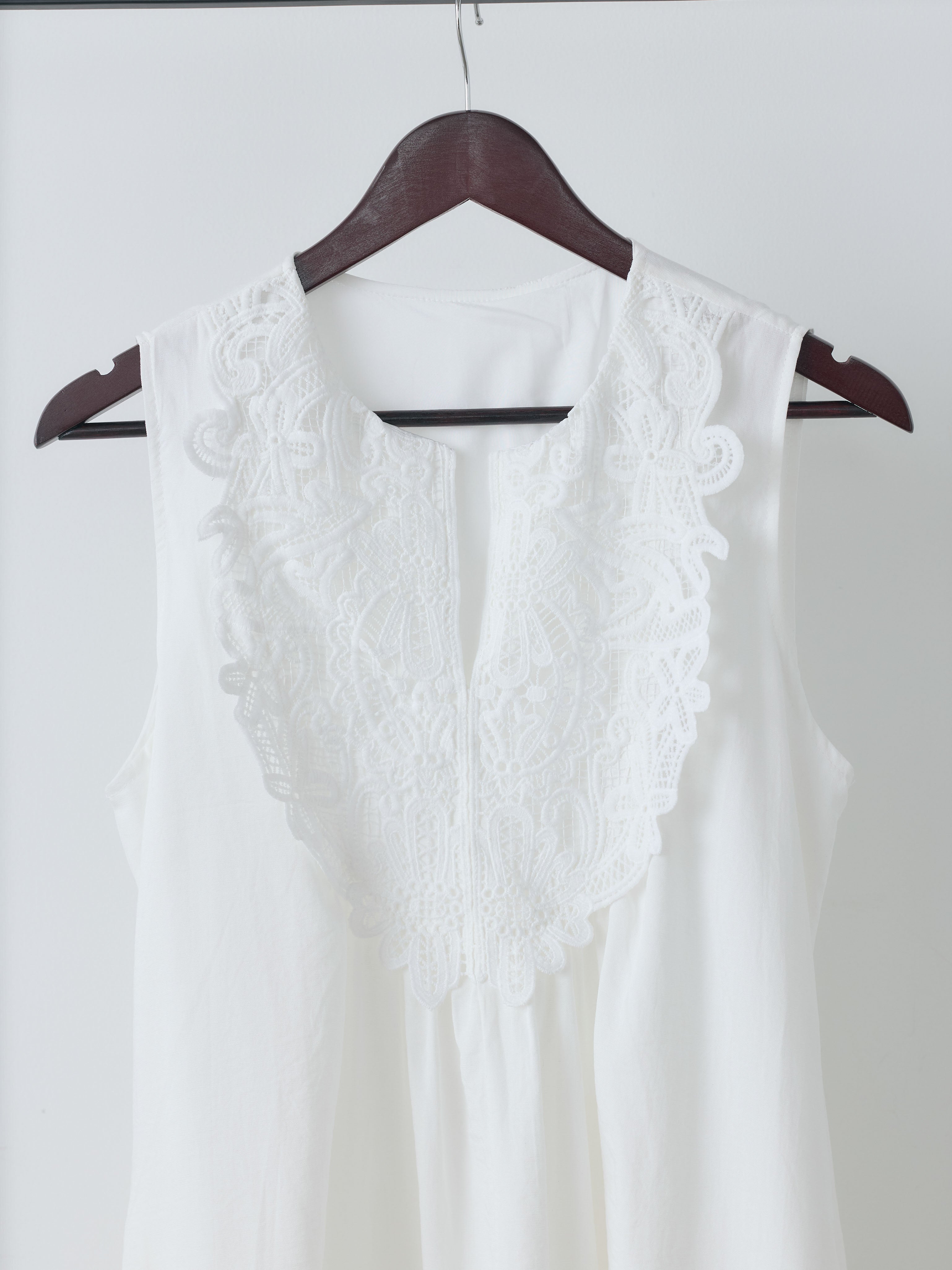 フロントレースレースアップワンピース フロントレーススキッパーコットンワンピース – nairo