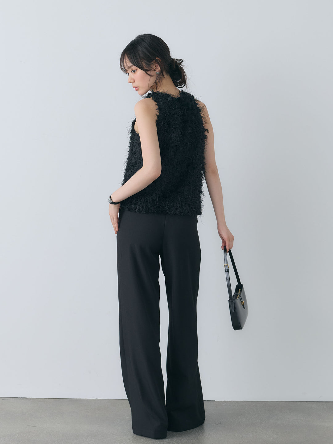 【SET】フェザーアメスリトップス+センタープレスベーシックストレートパンツ(2set)