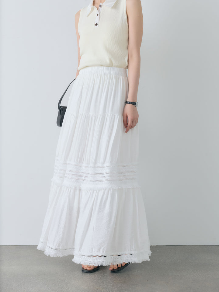 デザインレースティアードスカート
