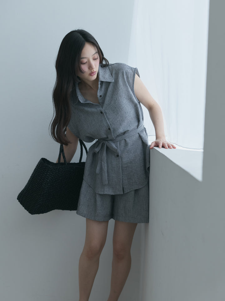 リネンタッチショートパンツ