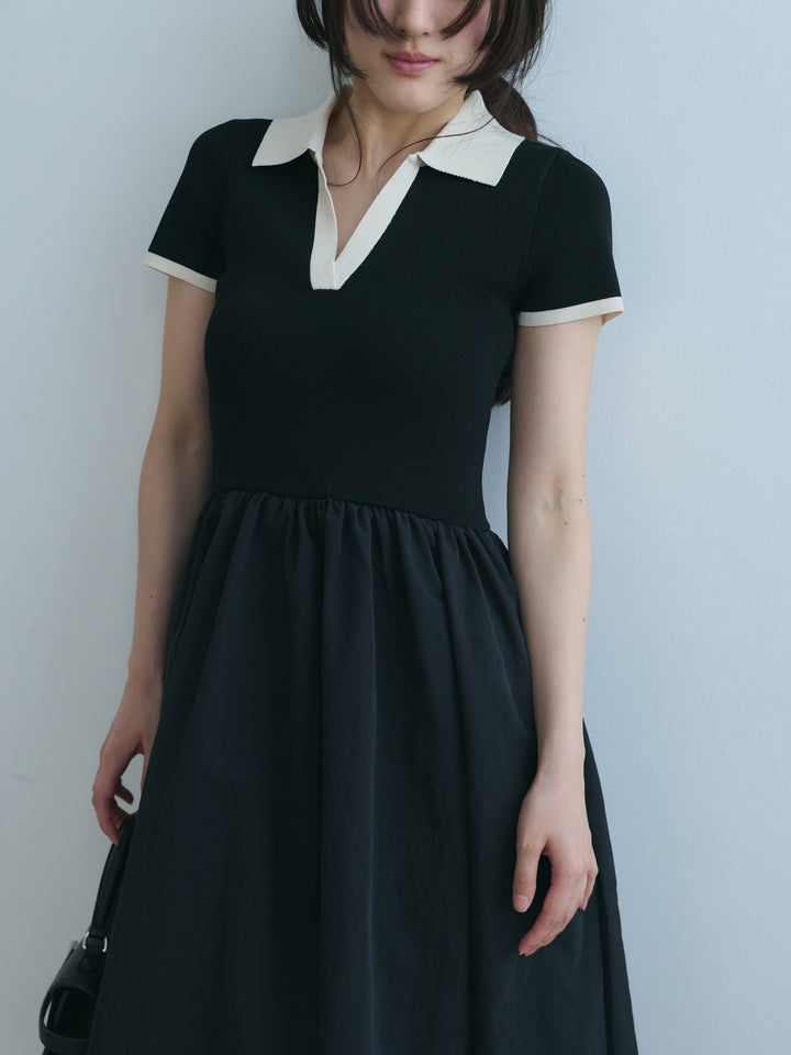 【Essential】POLO docking half sleeve one piece