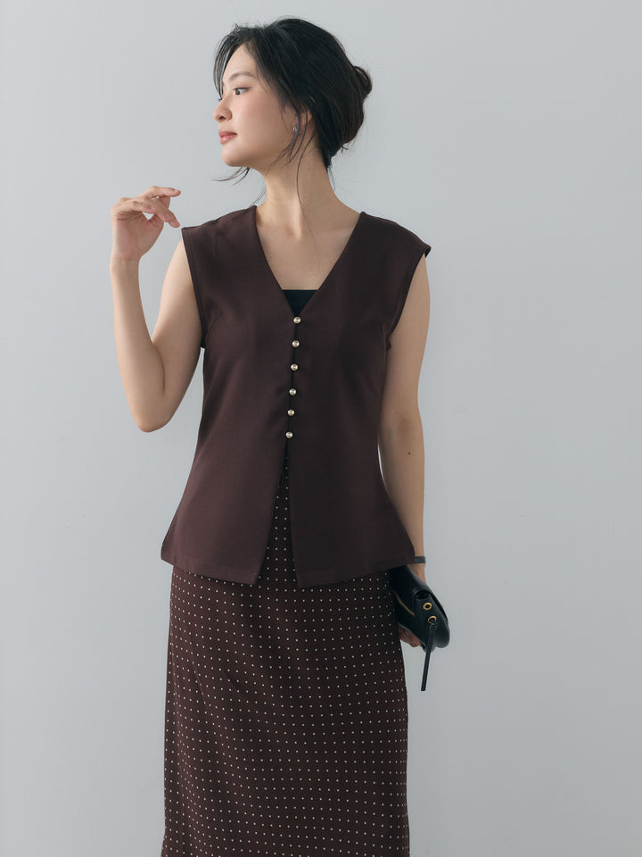 ドット柄シアーソフトAラインスカート