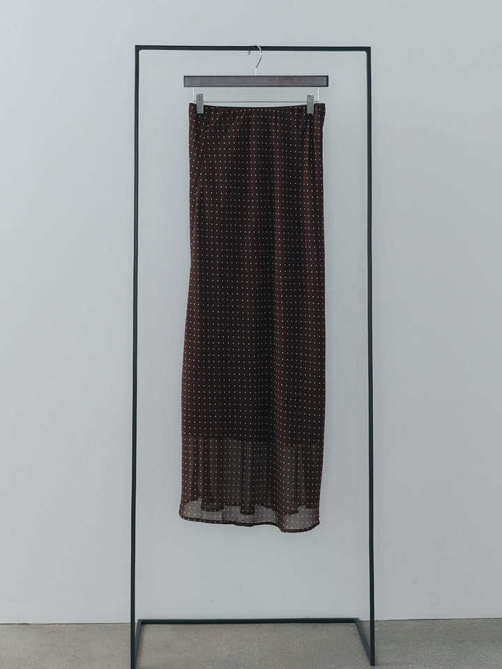 ドット柄シアーソフトAラインスカート