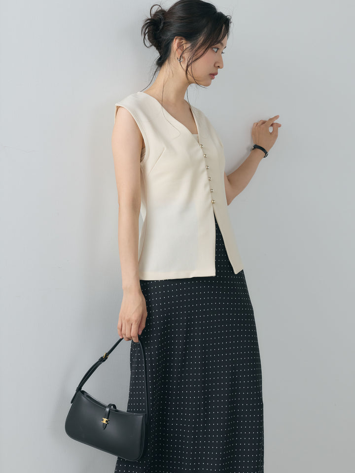 ドット柄シアーソフトAラインスカート