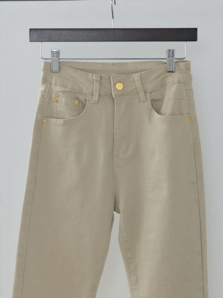 コットンストレッチスキニーアンクルパンツ