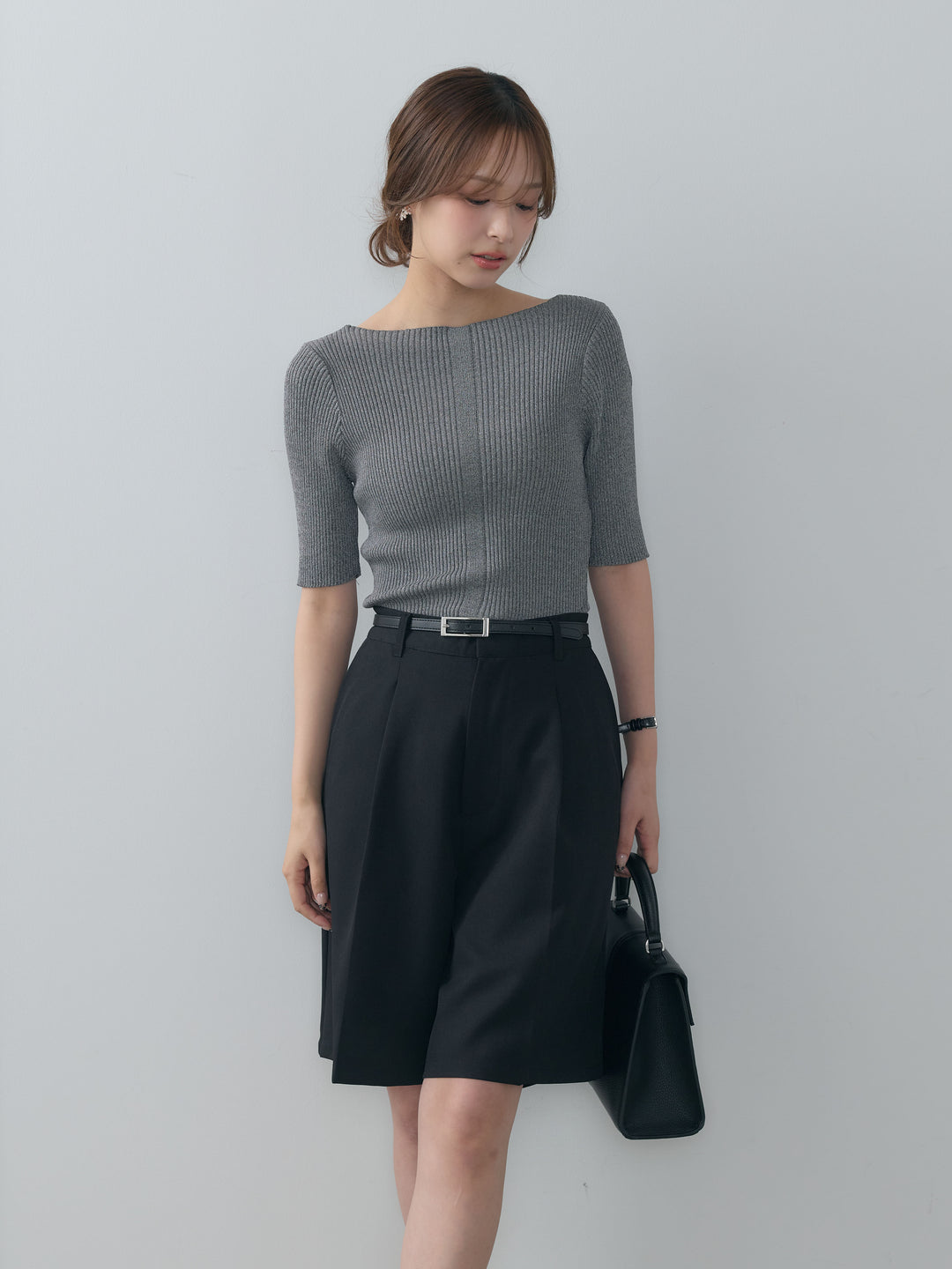 クレープデシンハーフパンツ