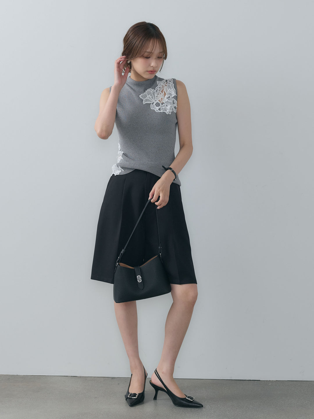 クレープデシンハーフパンツ