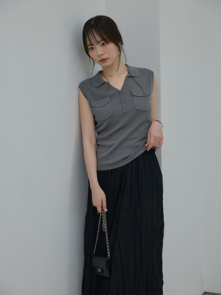 ワッシャーランダムプリーツスカート