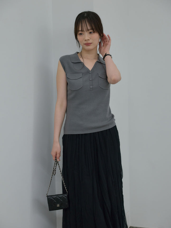 ワッシャーランダムプリーツスカート