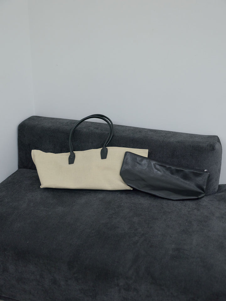 ポーチ付きホリゾンタルトートBAG