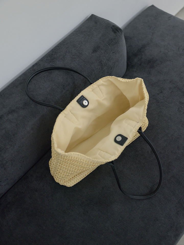 ポーチ付きホリゾンタルカゴトートBAG