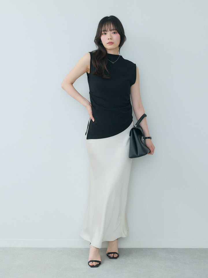 【cool touch】シルキースムースボトルネックトップス