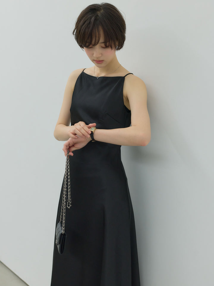 レーヨンリネンナローミニマルキャミワンピース