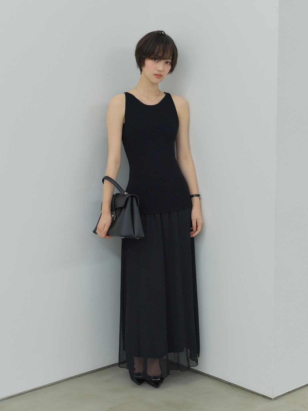 エアリーシフォンフレアスカート