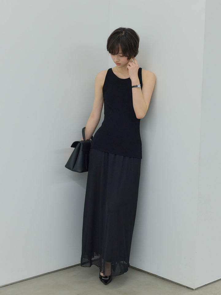エアリーシフォンフレアスカート