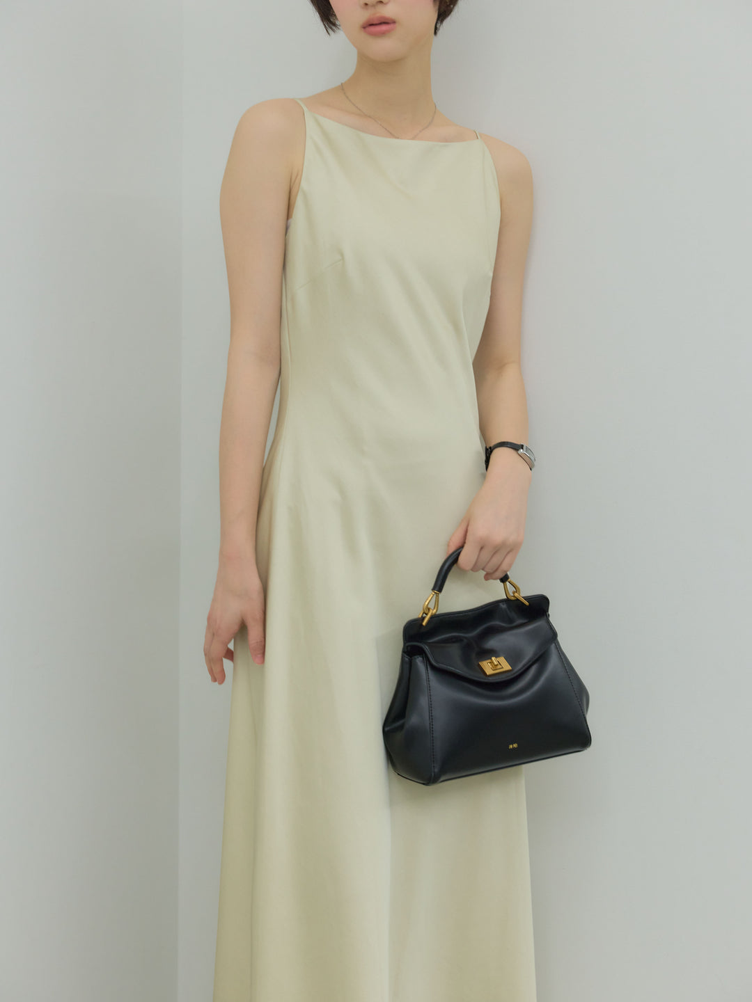 レーヨンリネンナローミニマルキャミワンピース