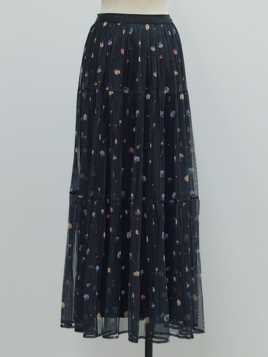 ヴィンテージ柄シアーティアードスカート